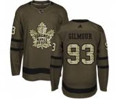 Youth Adidas Toronto Maple Leafs #93 Doug Gilmour Authentic Green Salute to Service NHL Jersey