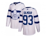 Youth Adidas Toronto Maple Leafs #93 Doug Gilmour White Authentic 2018 Stadium Series Stitched NHL Jersey