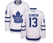 Youth Reebok Toronto Maple Leafs #13 Mats Sundin Authentic White Away NHL Jersey