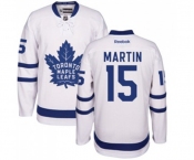 Youth Reebok Toronto Maple Leafs #15 Matt Martin Authentic White Away NHL Jersey