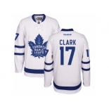 Youth Reebok Toronto Maple Leafs #17 Wendel Clark Authentic White Away NHL Jerseys