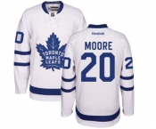 Youth Reebok Toronto Maple Leafs #20 Dominic Moore Authentic White Away NHL Jersey