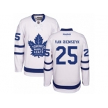 Youth Reebok Toronto Maple Leafs #25 James Van Riemsdyk Authentic White Away NHL Jersey