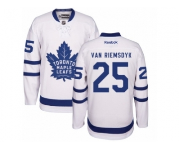 Youth Reebok Toronto Maple Leafs #25 James Van Riemsdyk Authentic White Away NHL Jersey