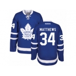 Youth Reebok Toronto Maple Leafs #34 Auston Matthews Authentic Royal Blue Home NHL Jersey