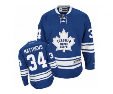 Youth Reebok Toronto Maple Leafs #34 Auston Matthews Authentic Royal Blue New Third NHL Jersey