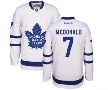 Youth Reebok Toronto Maple Leafs #7 Lanny McDonald Authentic White Away NHL Jersey