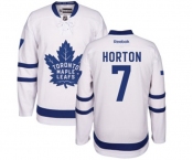 Youth Reebok Toronto Maple Leafs #7 Tim Horton Authentic White Away NHL Jersey