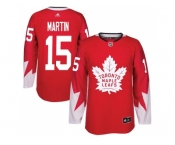 Youth Toronto Maple Leafs #15 Matt Martin Red Alternate Stitched NHL Jersey