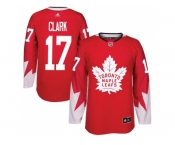 Youth Toronto Maple Leafs #17 Wendel Clark Red Alternate Stitched NHL Jersey