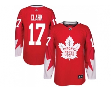 Youth Toronto Maple Leafs #17 Wendel Clark Red Alternate Stitched NHL Jersey