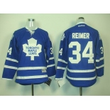 Youth nhl jerseys toronto maple leafs #34 reimer blue