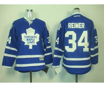 Youth nhl jerseys toronto maple leafs #34 reimer blue