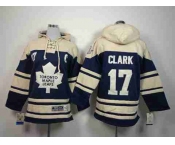 youth nhl jerseys toronto maple leafs #17 clark blue-cream[pullover hooded sweatshirt][patch C]