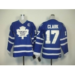 youth nhl jerseys toronto maple leafs #17 clark blue(C)