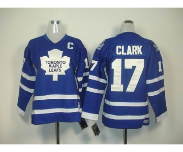 youth nhl jerseys toronto maple leafs #17 clark blue(C)