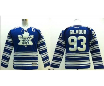 youth nhl jerseys toronto maple leafs #93 gilmour blue[2014 winter classic patch C]