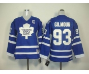 youth nhl jerseys toronto maple leafs #93 gilmour blue(C)