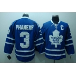 youth nhl toronto maple leafs #3 phaneuf apatch blue (c)