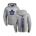 Men NHL Adidas Toronto Maple Leafs #20 Dominic Moore Ash Backer Pullover Hoodie