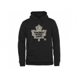 Men's Toronto Maple Leafs Black Rink Warrior Pullover Hoodie