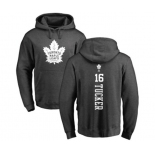 NHL Adidas Toronto Maple Leafs #16 Darcy Tucker Charcoal One Color Backer Pullover Hoodie