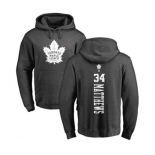 NHL Adidas Toronto Maple Leafs #34 Auston Matthews Charcoal One Color Backer Pullover Hoodie