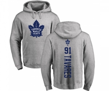 NHL Adidas Toronto Maple Leafs #91 John Tavares Ash Backer Pullover Hoodie