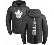 NHL Adidas Toronto Maple Leafs #91 John Tavares Charcoal One Color Backer Pullover Hoodie