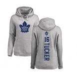 NHL Women Adidas Toronto Maple Leafs #16 Darcy Tucker Ash Backer Pullover Hoodie