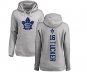 NHL Women Adidas Toronto Maple Leafs #16 Darcy Tucker Ash Backer Pullover Hoodie