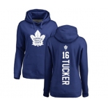 NHL Women Adidas Toronto Maple Leafs #16 Darcy Tucker Royal Blue Backer Pullover Hoodie