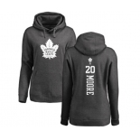 NHL Women Adidas Toronto Maple Leafs #20 Dominic Moore Charcoal One Color Backer Pullover Hoodie