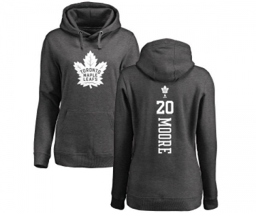 NHL Women Adidas Toronto Maple Leafs #20 Dominic Moore Charcoal One Color Backer Pullover Hoodie