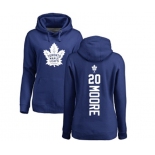 NHL Women Adidas Toronto Maple Leafs #20 Dominic Moore Royal Blue Backer Pullover Hoodie