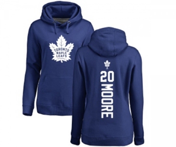 NHL Women Adidas Toronto Maple Leafs #20 Dominic Moore Royal Blue Backer Pullover Hoodie