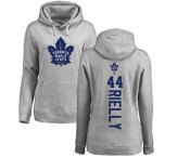 NHL Women Adidas Toronto Maple Leafs #44 Morgan Rielly Ash Backer Pullover Hoodie