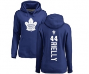 NHL Women Adidas Toronto Maple Leafs #44 Morgan Rielly Royal Blue Backer Pullover Hoodie