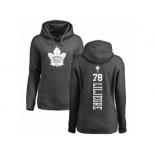 NHL Women Adidas Toronto Maple Leafs #78 Timothy Liljegren Charcoal One Color Backer Pullover Hoodie