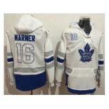 Toronto Maple Leafs #16 Mitchell Marner White Name & Number Pullover NHL Hoodie