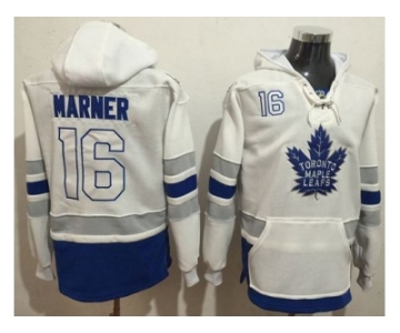 Toronto Maple Leafs #16 Mitchell Marner White Name & Number Pullover NHL Hoodie