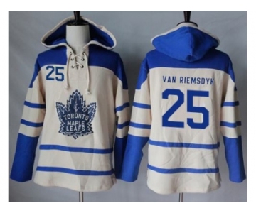 Toronto Maple Leafs #25 James Van Riemsdyk Cream Sawyer Hooded Sweatshirt Stitched NHL Jersey