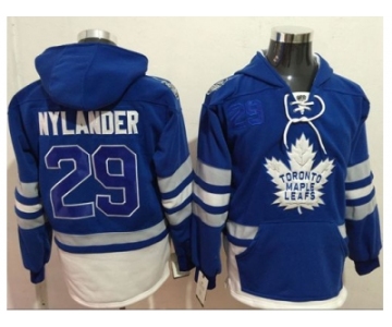 Toronto Maple Leafs #29 William Nylander Blue Name & Number Pullover NHL Hoodie