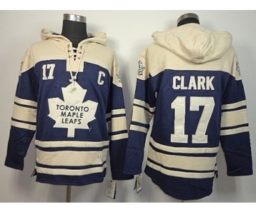 nhl jerseys toronto maple leafs #17 clark blue-cream[pullover hooded sweatshirt][patch C]