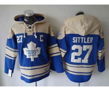 nhl jerseys toronto maple leafs #27 sittler lt.blue-cream[pullover hooded sweatshirt][patch C]