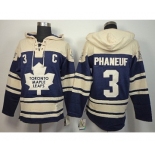 nhl jerseys toronto maple leafs #3 phaneuf blue-cream[pullover hooded sweatshirt][patch C]