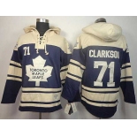 nhl jerseys toronto maple leafs #71 clarkson blue-cream[pullover hooded sweatshirt]