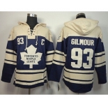 nhl jerseys toronto maple leafs #93 gilmour blue-cream[pullover hooded sweatshirt][patch C]