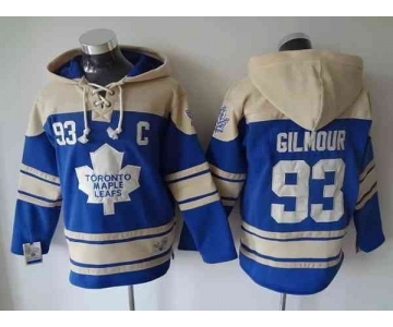 nhl jerseys toronto maple leafs #93 gilmour lt.blue-cream[pullover hooded sweatshirt][patch C]