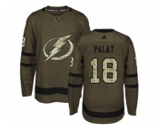 Adidas Tampa Bay Lightning #18 Ondrej Palat Green Salute to Service Stitched NHL Jersey